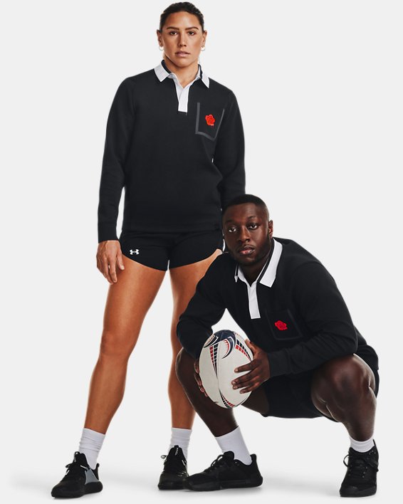 Unisex UA Rose Rugby Shirt, Black, pdpMainDesktop image number 0